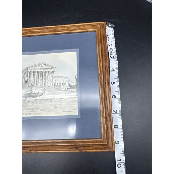 VTG CLARK M GOFF U. S. Supreme Court Washington D.C. Framed Print 1982 - Picture 7 of 7